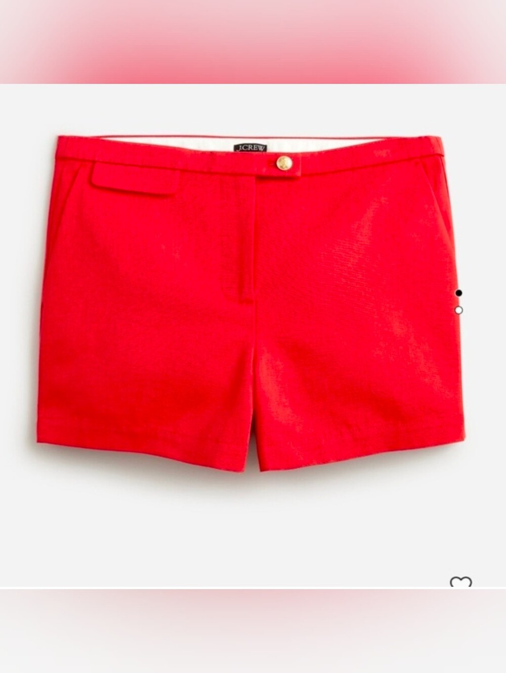 J. Crew Red High-Rise Linen Blend Tailored Shorts